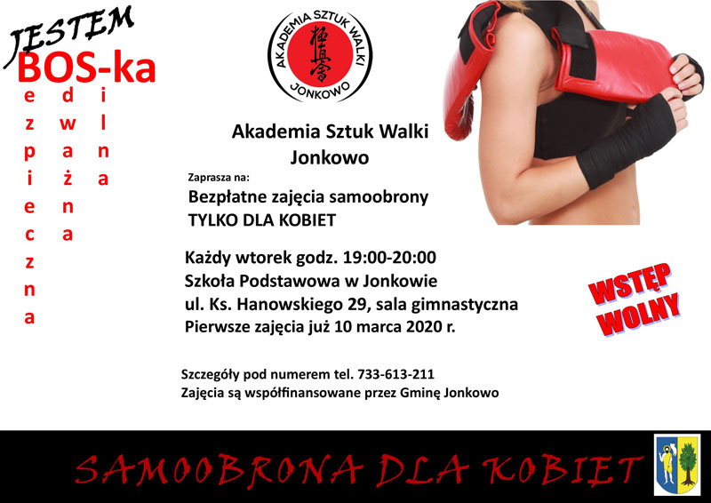 Na plakacie wizerunek kobiety, informacje o terminach zajęć i kontakt do organizatora