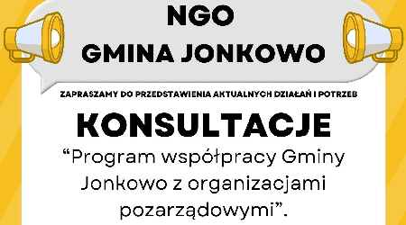 Zdjęcie plakatu konsultacje NGO.